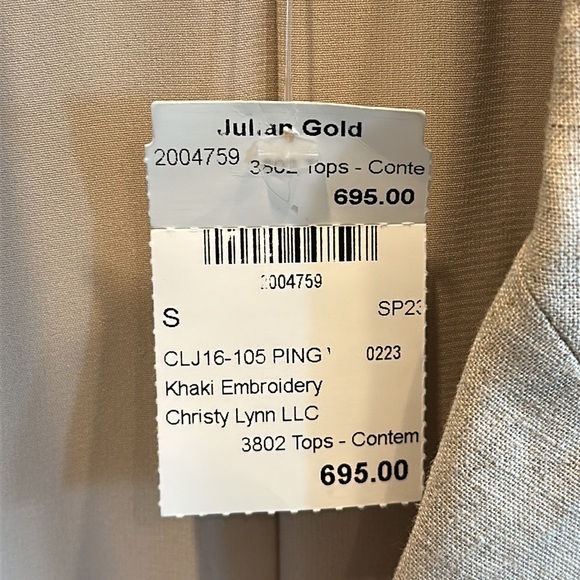 NWT Christy Lynn Ping Vest In Khaki Embroidery - Picture 8 of 12